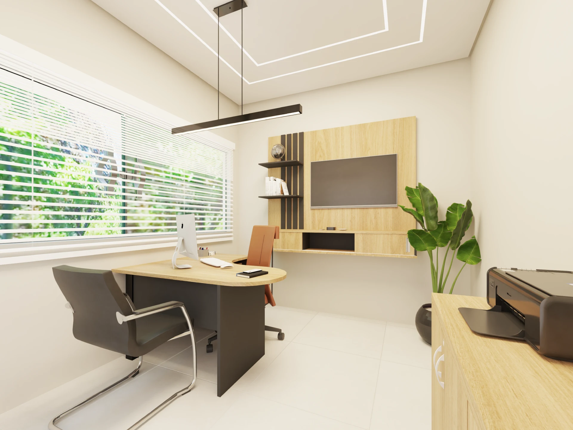 Imagem destacada - Mesa em L Pé Painel