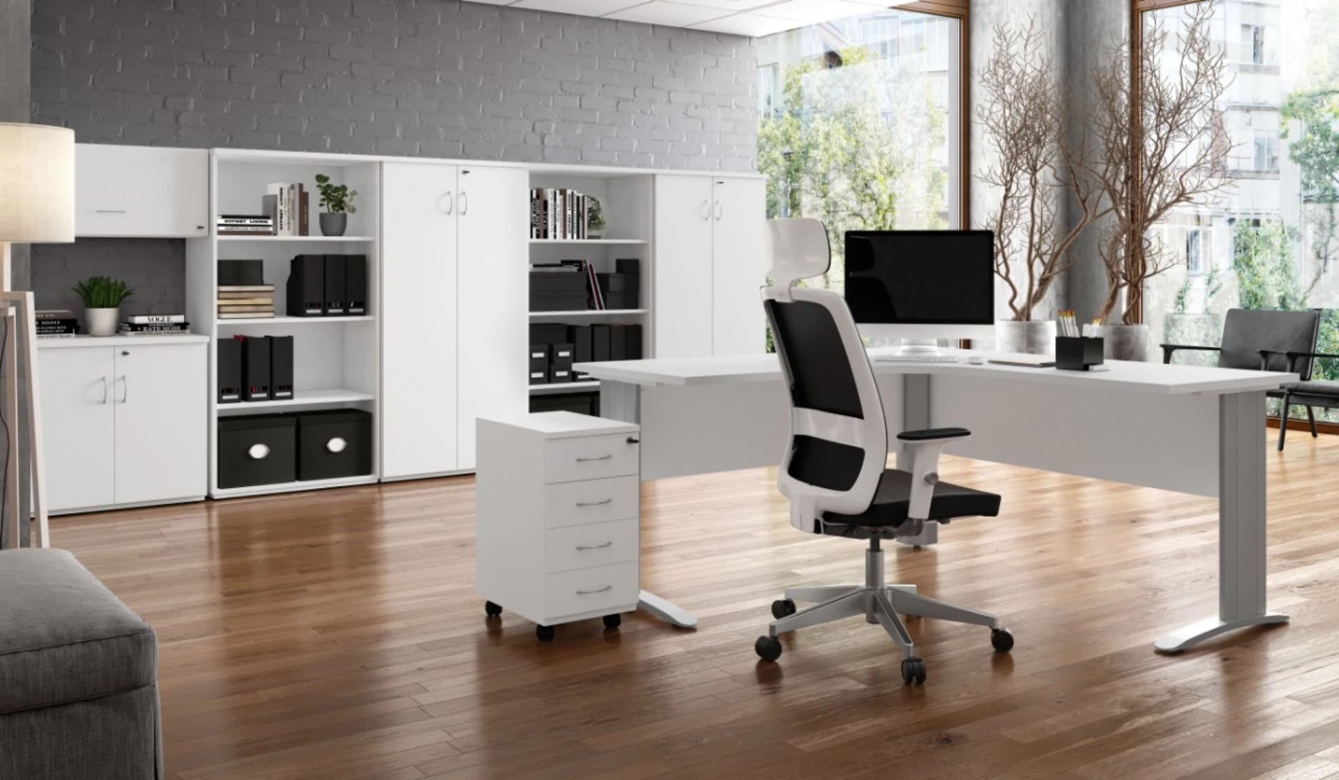 Imagem destacada - Mesa em L Unisystem