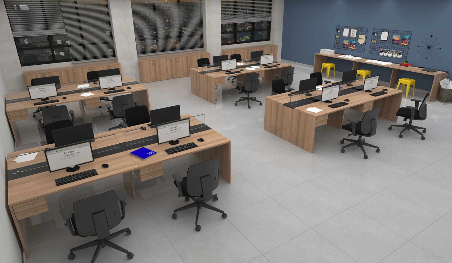 Imagem destacada - Estação de Trabalho Lado a Lado Wooden